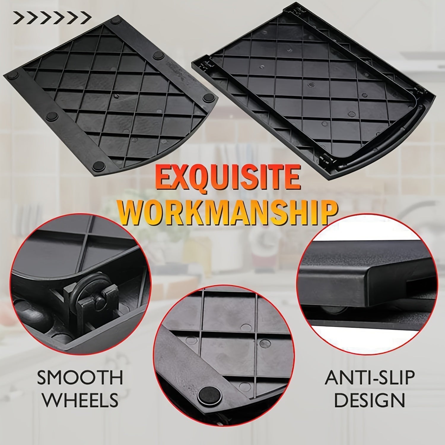 Oshxonada ko'p maqsadli foydalanish uchun sirpanadigan apparat trayi, qahva mashinalari, tostlar, nonushta tayyorlovchilar va guruch pishirgichlar uchun ABS countertop saqlash racki - shuningdek, ofisda foydalanish uchun ham mos keladi.