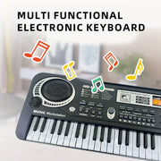 61-Key Digital Piano Keyboard for Beginners and Enthusiasts Multicolor Plastic