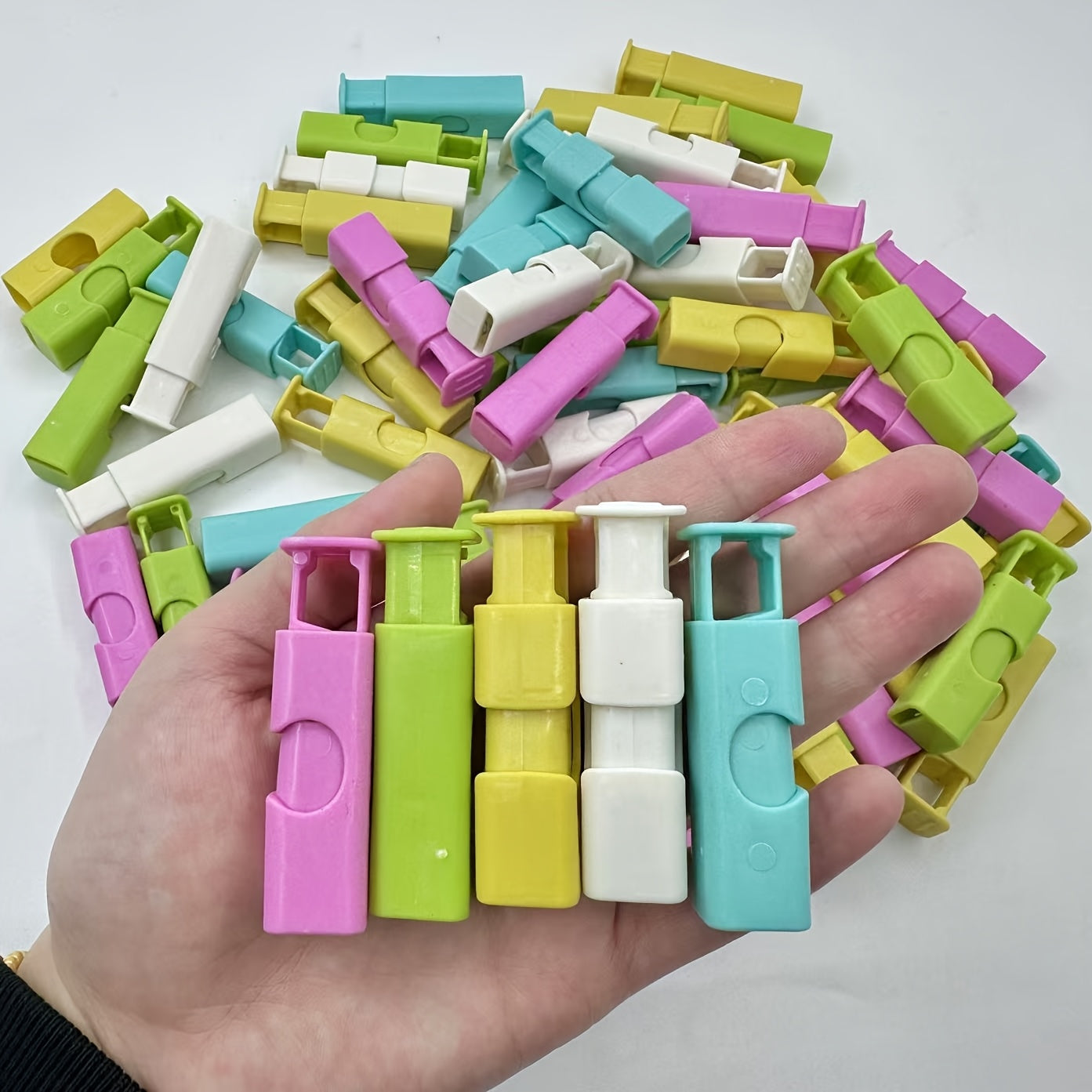 Juego de 12 clips de sellado para bolsas de comida, pinzas de plástico herméticas y para bolsas de aperitivos