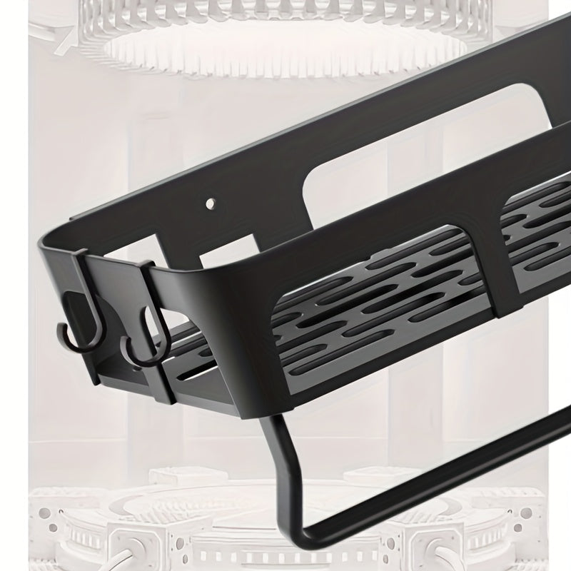 1-qismli saqlash tokchasi, uy uchun, teshiksiz turli xil narsalarni tartibga solish, oshxona va hammom uchun devorga o'rnatiladigan ko'p funksiyali ziravorlar ushlagichi, uy saqlash yechimlari va tashkilotchilar, zamonaviy uy aksessuarlar