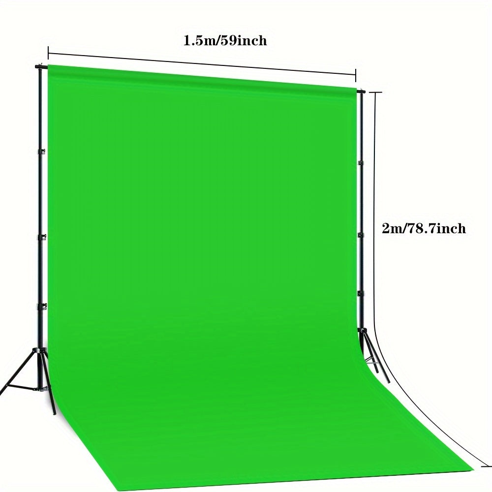 Green Screen Backdrop Polyester 152.4x198.12cm for Video Streaming Photography and Editing