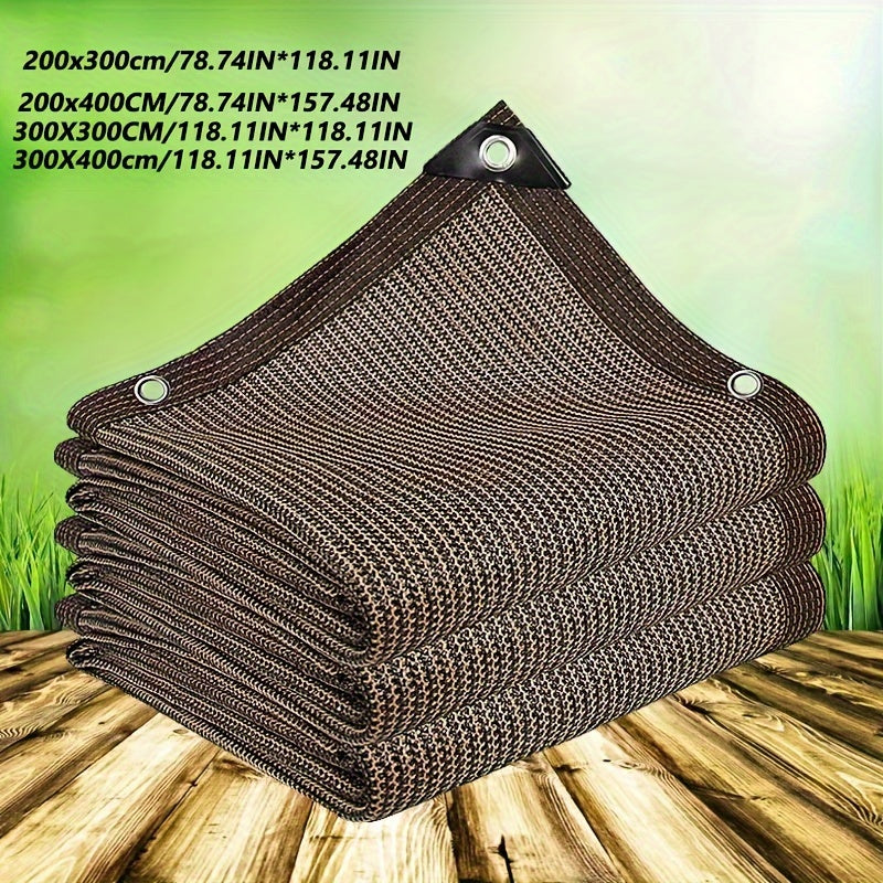 Outdoor Privacy Screen Shade Net in Coffee Brown for Pergola Patio UV Protection Grommets