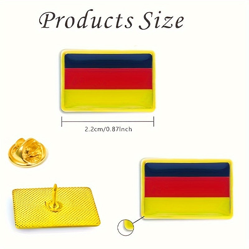 Set of 20 Vintage German Flag Alloy Square Lapel Pins