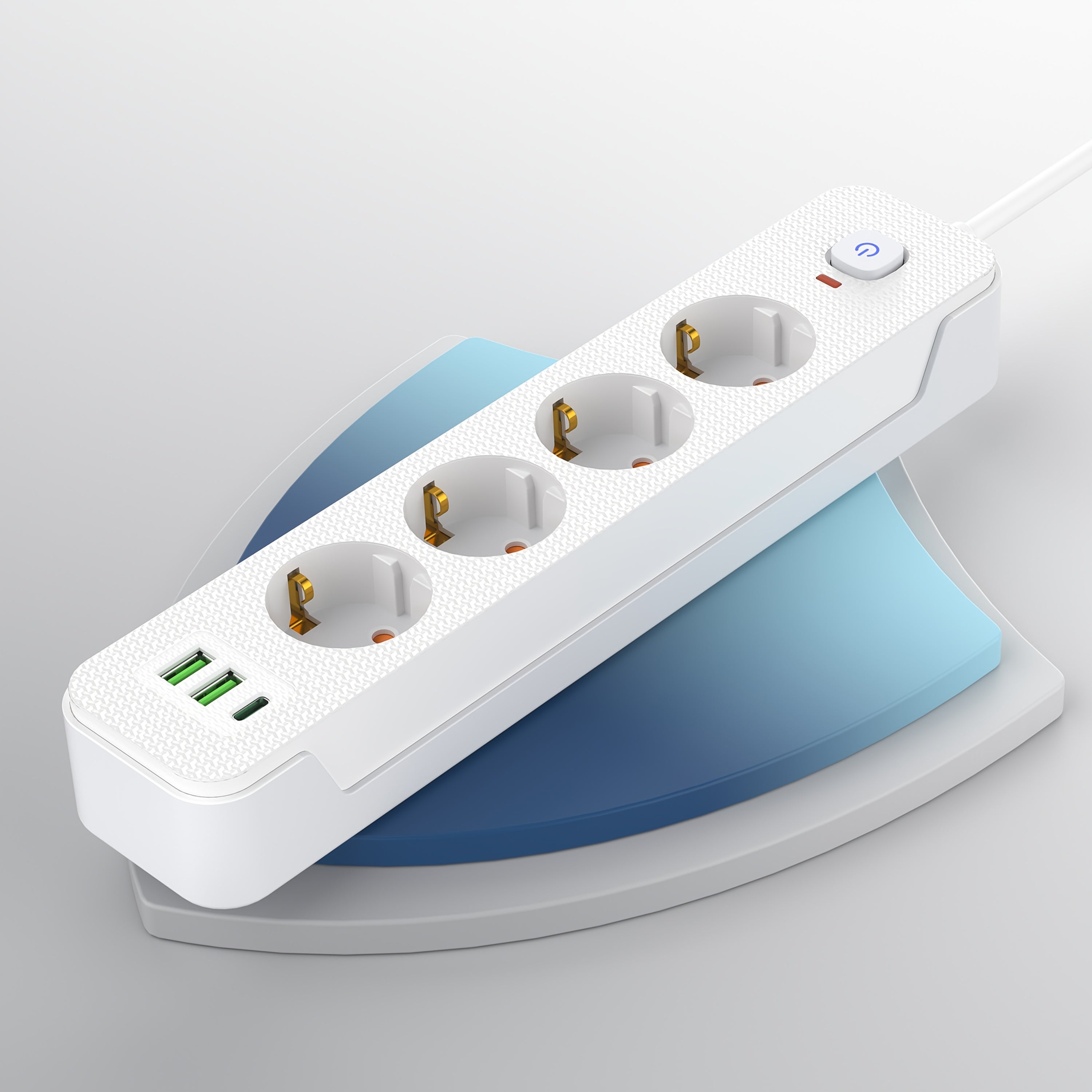 7-connectorli USB zaryadlash stantsiyasi quvvati taxtasi smartfonlar va qurilmalar uchun avtomatik sezish texnologiyasi bilan