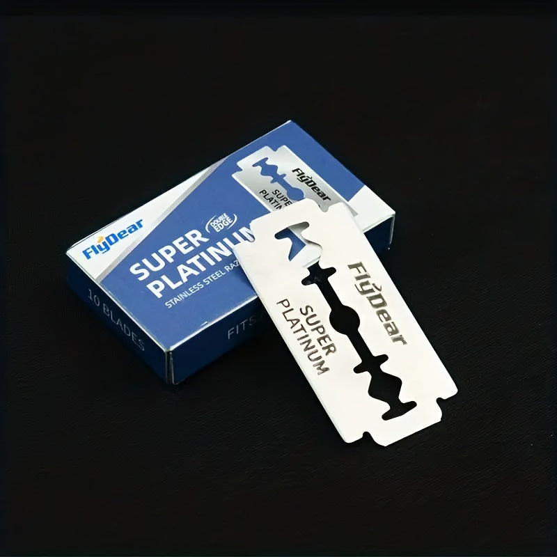 Men's Stainless Steel Double Edge Razor Blades 20 Pack for Sharp Shaving