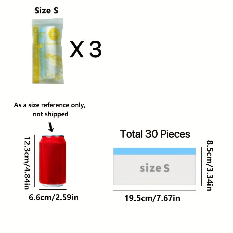 Refrigerator Storage Bags with Sliding Lock Durable Washable Family Camping Essentials