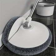 Spin Mop and Bucket Set with Microfiber Pads, Stainless Steel, Easy Cleaning