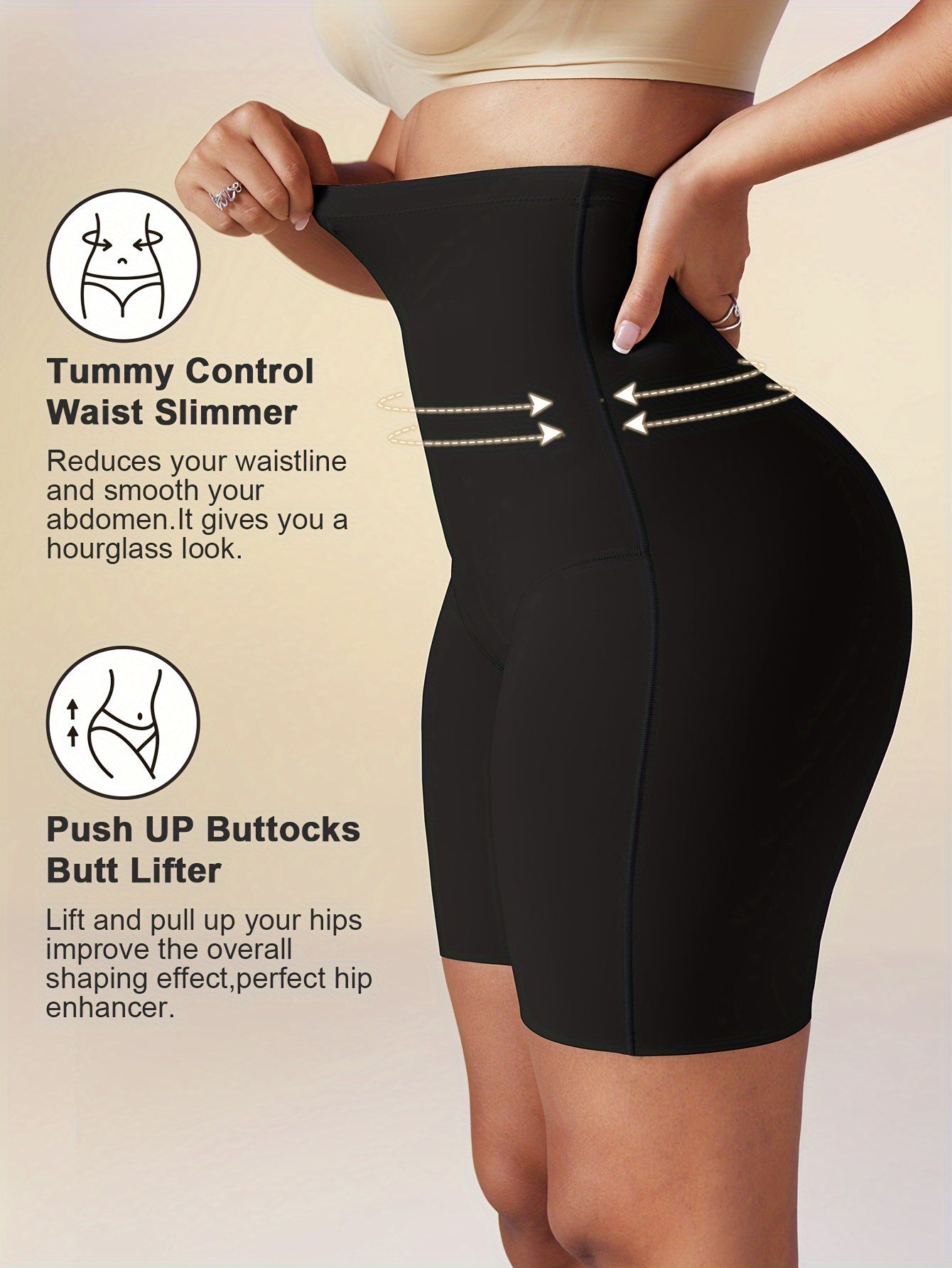 Seamless High-Waist Shapewear Shorts for Women Tummy Control Slimming Body Shaping