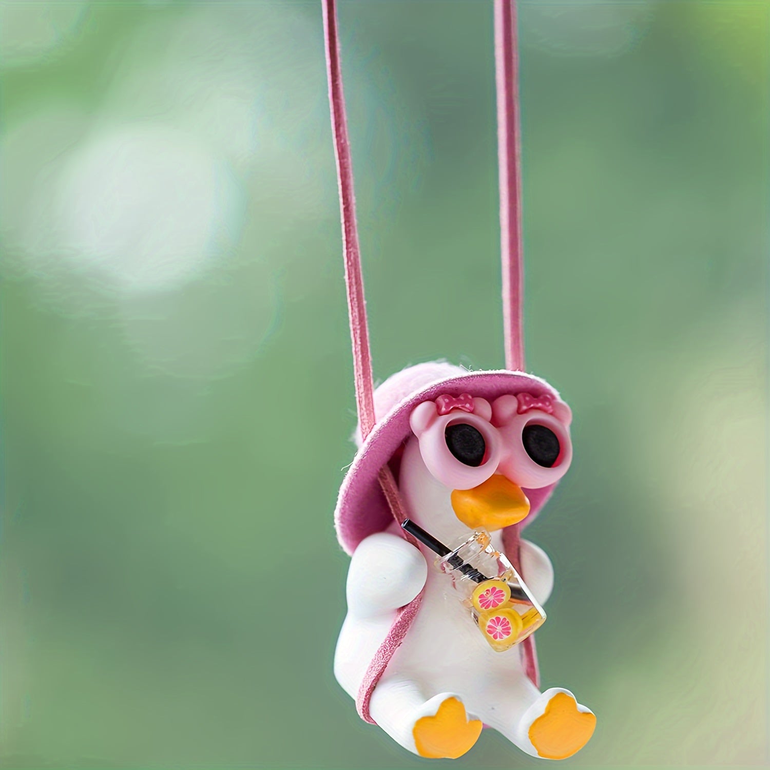 Ayollar qizlar uchun avtomobil bezaklari chiroyli siljiydigan o'rdak dekorativ aksessuar