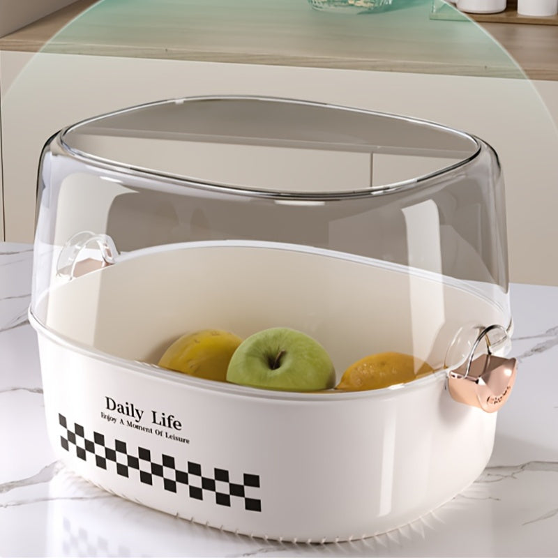Set of 3 Double-Layer Plastic Colanders and Fruit Bowls for Kitchen, Detachable, Multi-Use