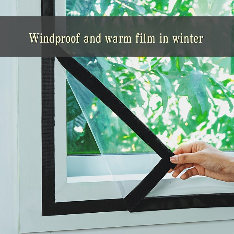 Thermal Insulation Window Film Windproof Leak-Proof Transparent for Glass Wood Aluminum Windows