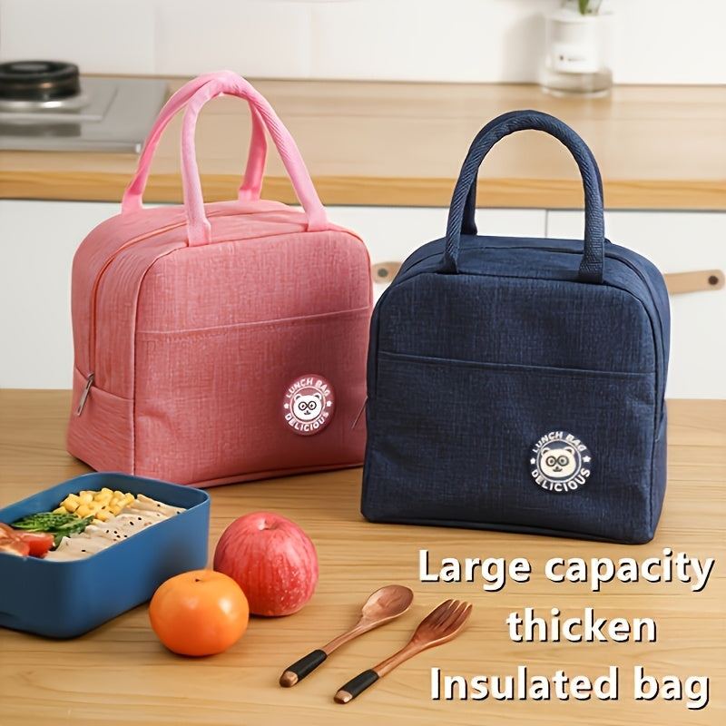 Insulated Oxford Cloth Lunch Bag with Aluminum Foil Lining for Work School Outdoor