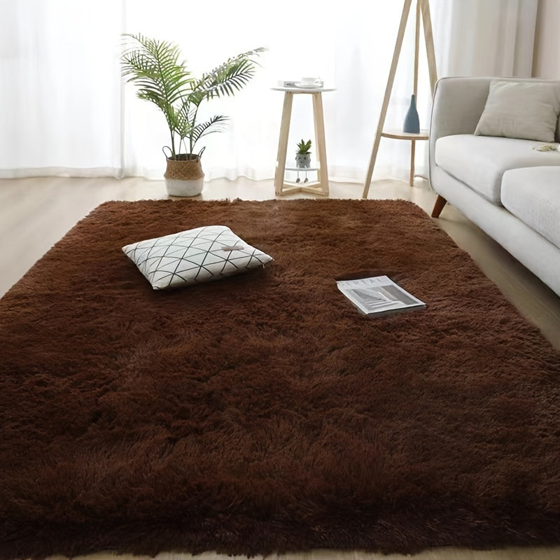 Легкий фиолетовый плюшевый ковер, 100% полиэстер, ультра-мягкий, декор для детской и детской комнаты