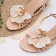2pcs Women Fashion Iris Flower Shoe Charms Beige Pink White Removable Accessories