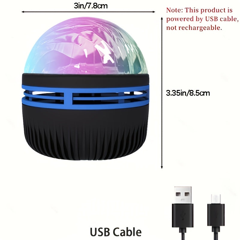 Northern Lights Projection Night Light Black Plastic Bedroom Decor for Ages 14+