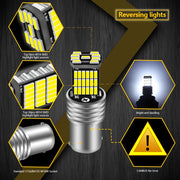 Pack de 2 bombillas LED 1156 para coche, luces de marcha atrás, señales de giro, 1200LM de brillo