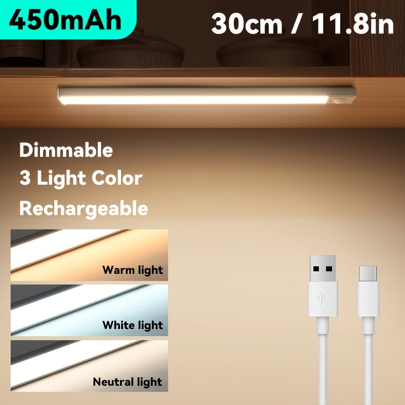 Adjustable Brightness USB Rechargeable LED Cabinet Light with Magnetic Mount