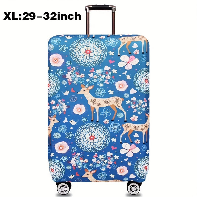 Cartoon Patterned Elastic Luggage Cover for Travel Suitcase or Duffle Case