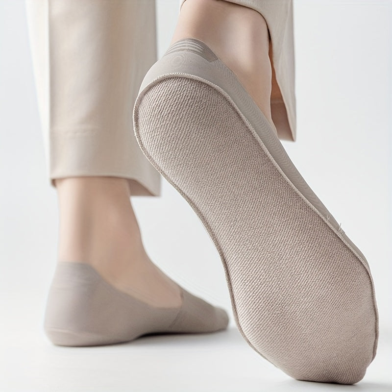 Erkaklar uchun bir rangli hidga chidamli, ko'rinmaydigan paypoqlar, 7 juft, ingichka, sirpanmaydigan, qulay, nafas oladigan, bahor va yozda kundalik va ochiq havoda kiyish uchun.