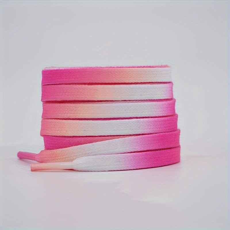 Unisex Canvas Shoelaces Vibrant Tie-Dye Multicolor for Sneakers and Sports