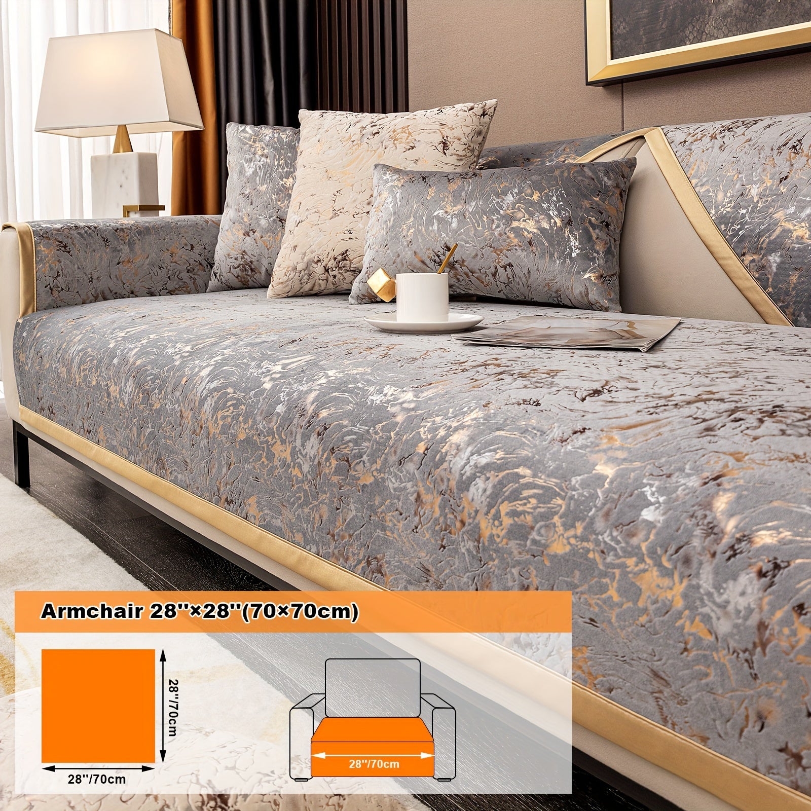 Европейский стиль чехол для дивана, универсальный чехол для всех сезонов с чехлом для подушки и защитным чехлом для подушек дивана. Подходит для различных комнат и домашнего декора.