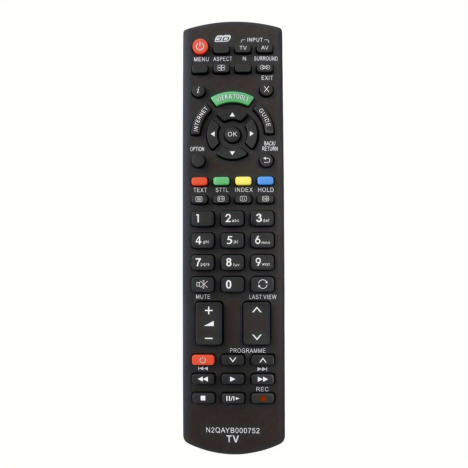 Universal TV Remote Control for 3D Viera Smart TVs Infrared Replacement