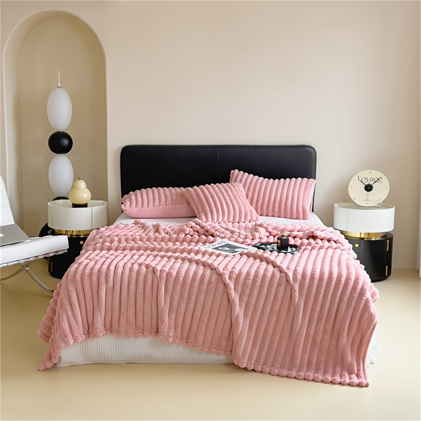 Manta de felpa de conejito suave para uso en cama acogedora, multicolor, 50x60 pulgadas