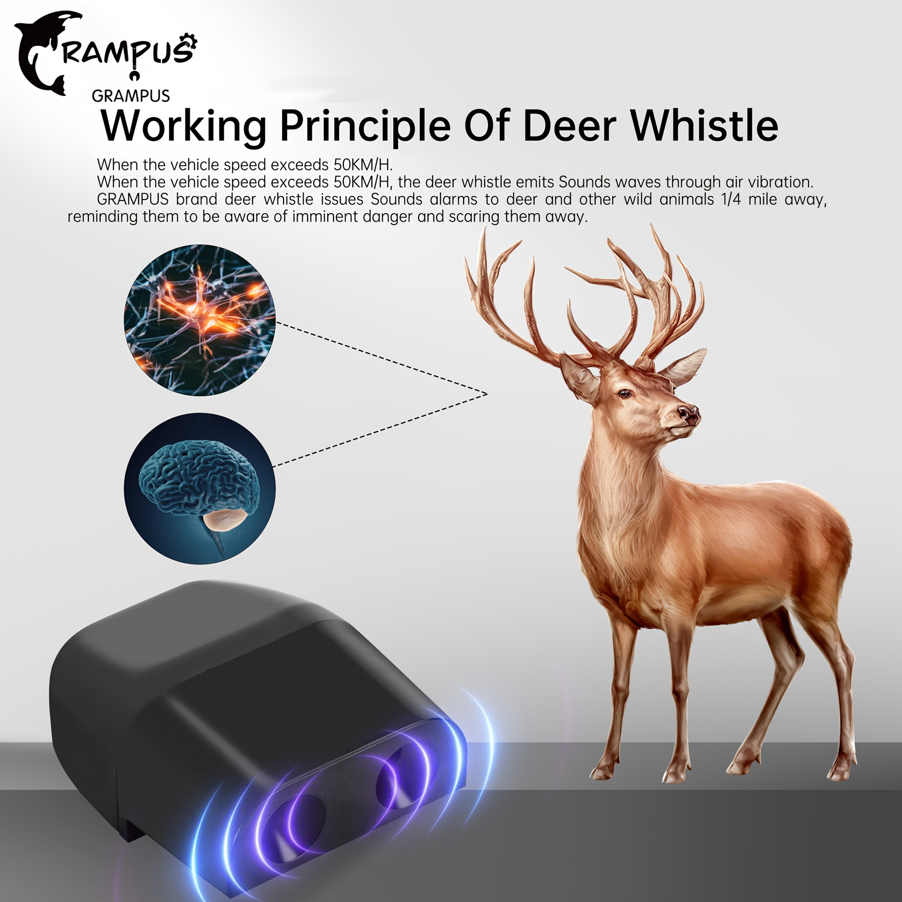 Universal Car Deer Warning Whistle Animal Alert Safety Device