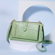 Women's Crossbody Bag 2024 Faux Leather Vintage Shoulder Bag with Multi-Card Wallet Black