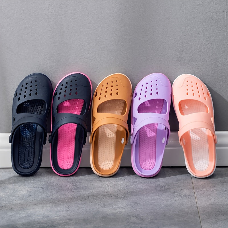 Women’s Waterproof Breathable Flat Clogs Slippers Non Slip Lightweight Durable