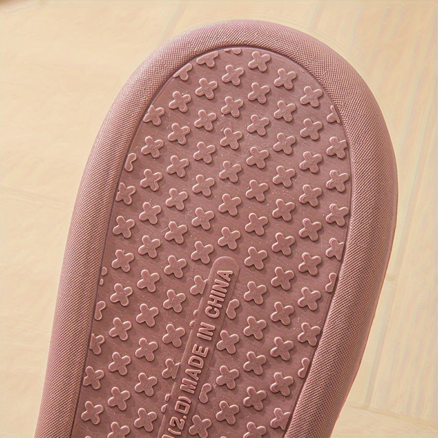 Women's Corduroy Slip-On House Slippers with Soft Lining and Durable Sole