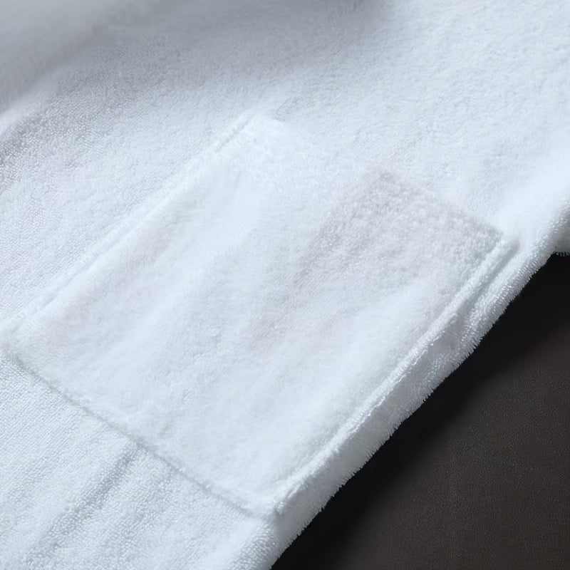 Cotton Bathrobe for Men and Women Quick-Dry Velvet Fabric Pink Blue Stripes