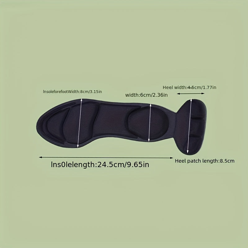 Women's Memory Foam 5D Insoles for High Heels and Comfortable Shoes