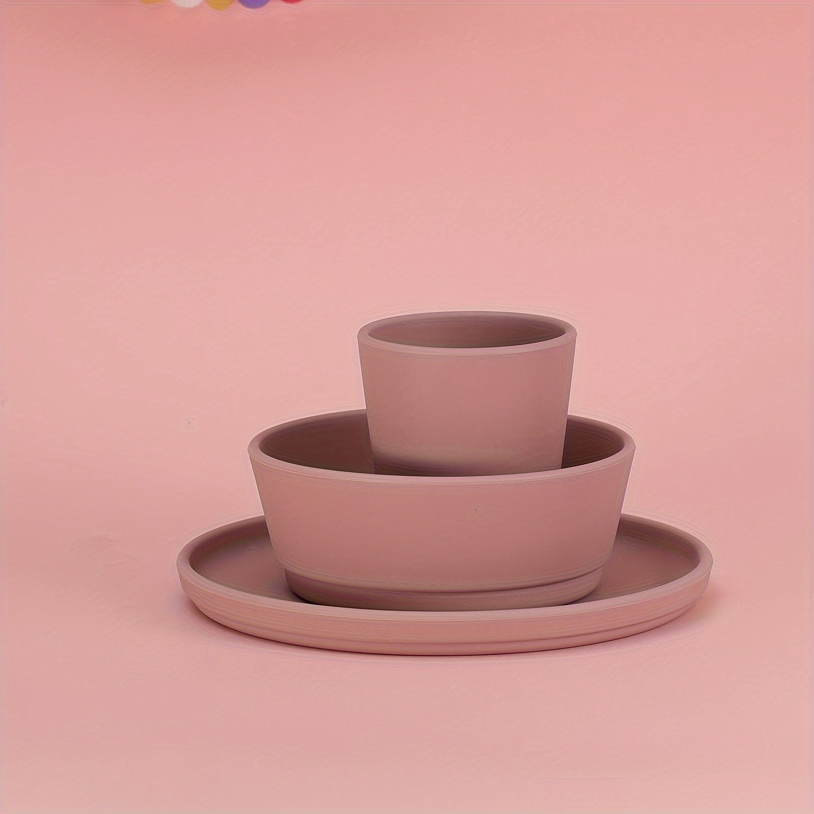 Juego de alimentación de silicona para niños, platos, cuencos y tazas reutilizables, libre de BPA, duradero