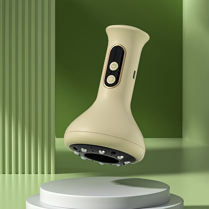 9-Speed Adjustable Cup Massager with Heat Function and 1200mAh Battery for Full Body Relaxation