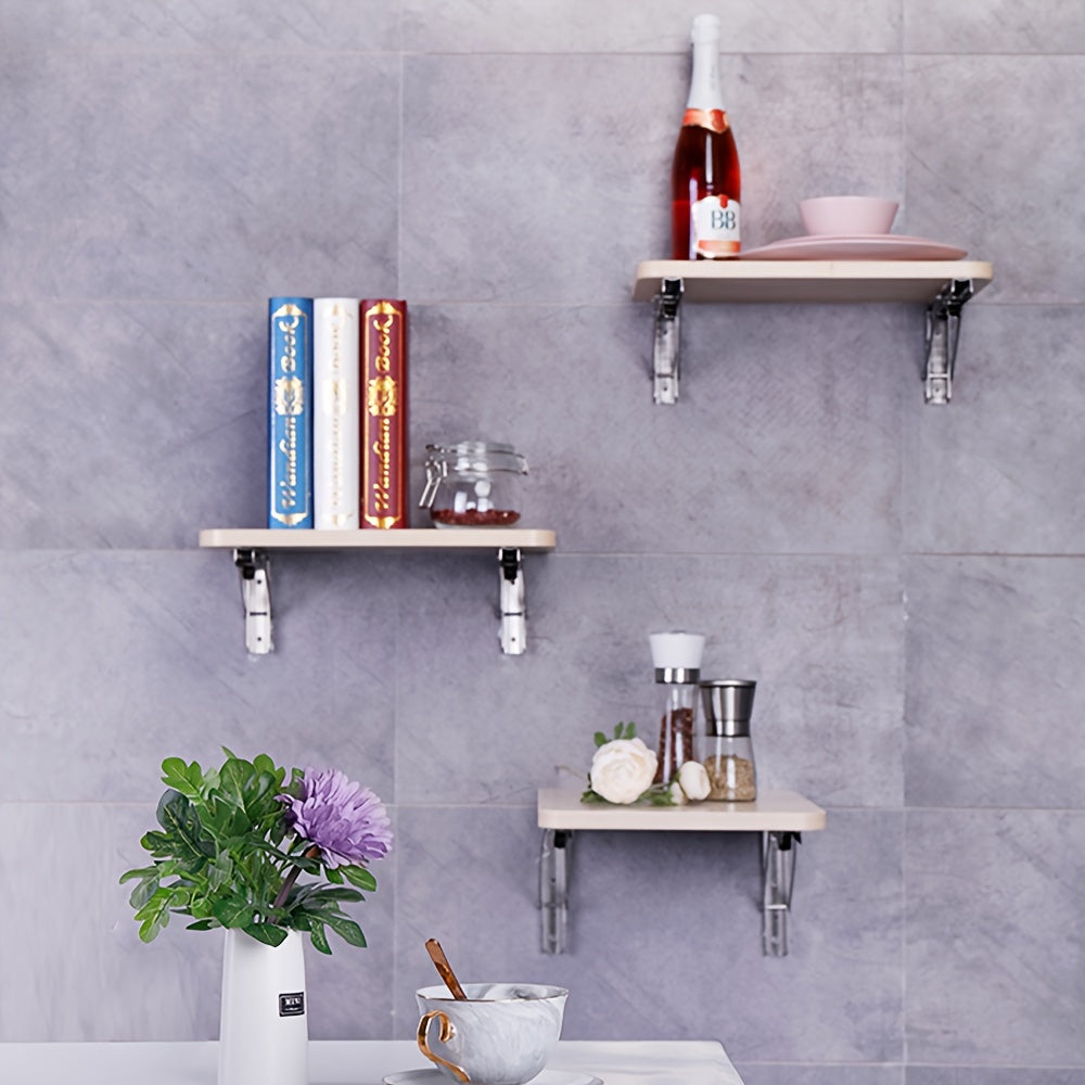 Naychali po'latdan yasalgan, bir nechta o'lchov variantlari bilan jihozlangan, og'ir yuk ko'taruvchi 2 dona egiluvchan dizayn, joyni tejash uchun DIY loyihalari. Qavatda o'rnatiladigan qo'llab-quvvatlash bracketi suzuvchi javonlar uchun.