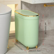 Narrow Slit Trash Can with Lid for Household and Office Use