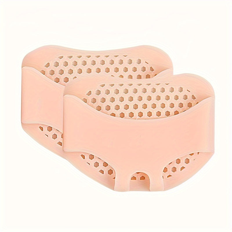 Women's Silicone Forefoot Cushions Shock-Absorbing Insole with Toe Protector