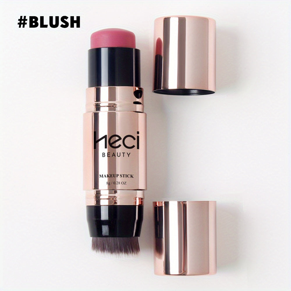 Women Waterproof Double-Ended Blush Stick with Lip Gloss Eyeshadow