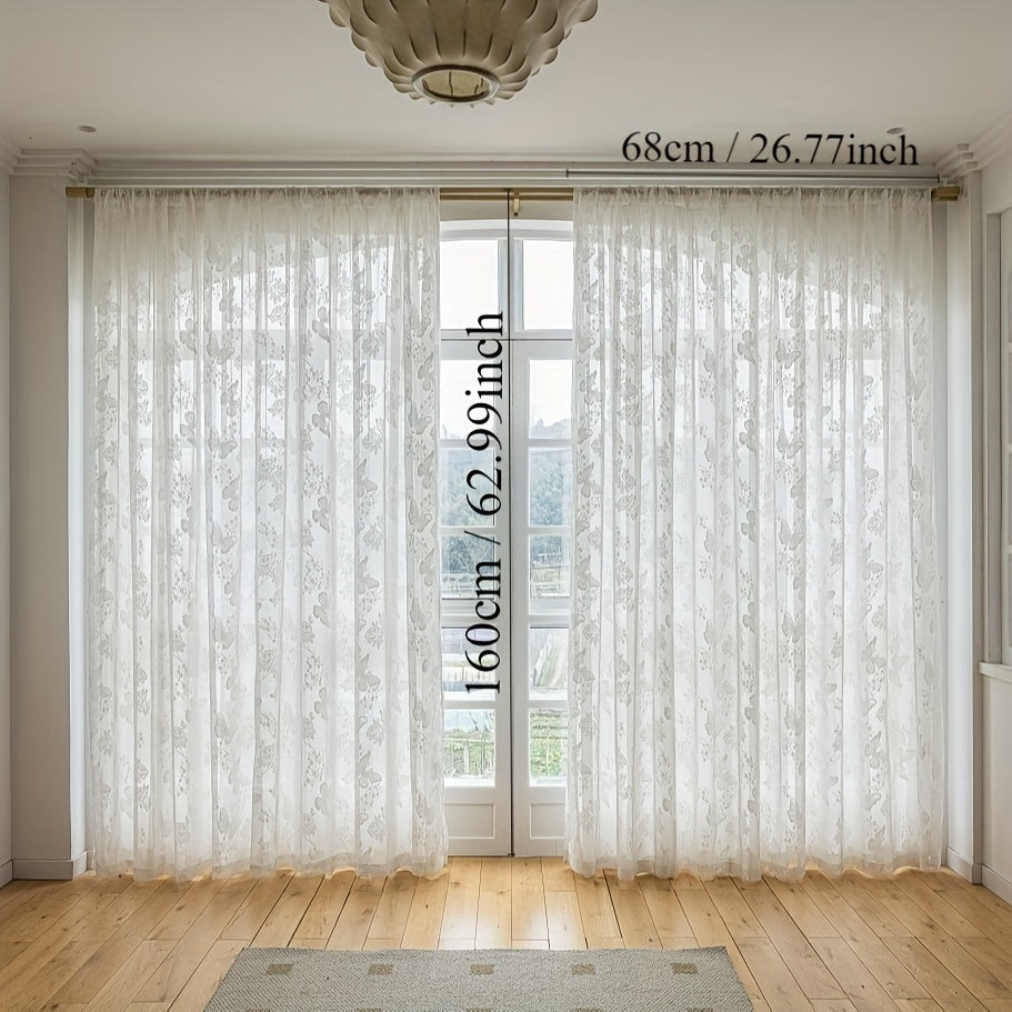 Luxurious Gold Lace Jacquard Embroidered Curtains Set with Sand Finish for Living Room Bedroom and Home Office