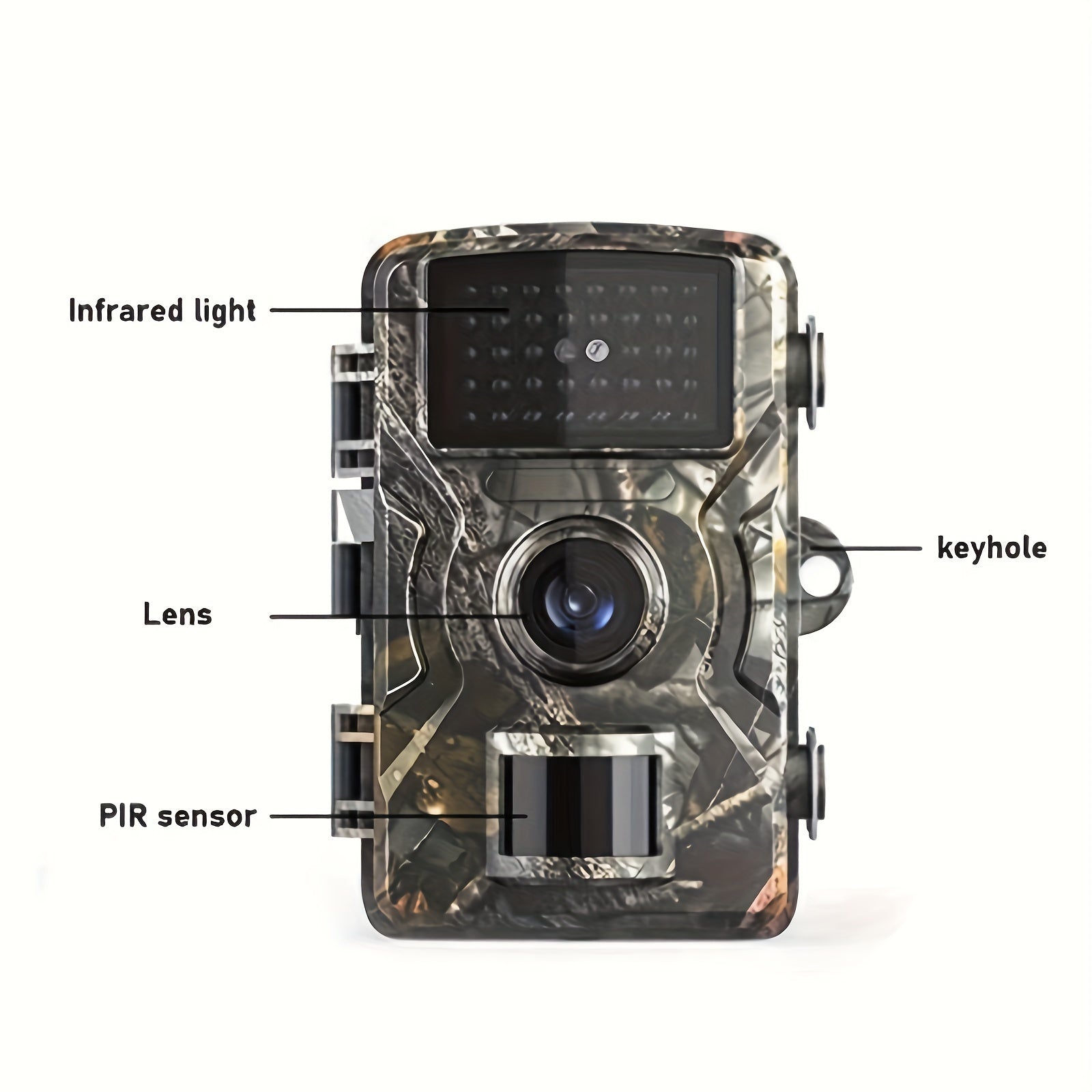 HD Trail Camera with 2-Inch Screen Night Vision PIR 10M Motion Activated Security Cam