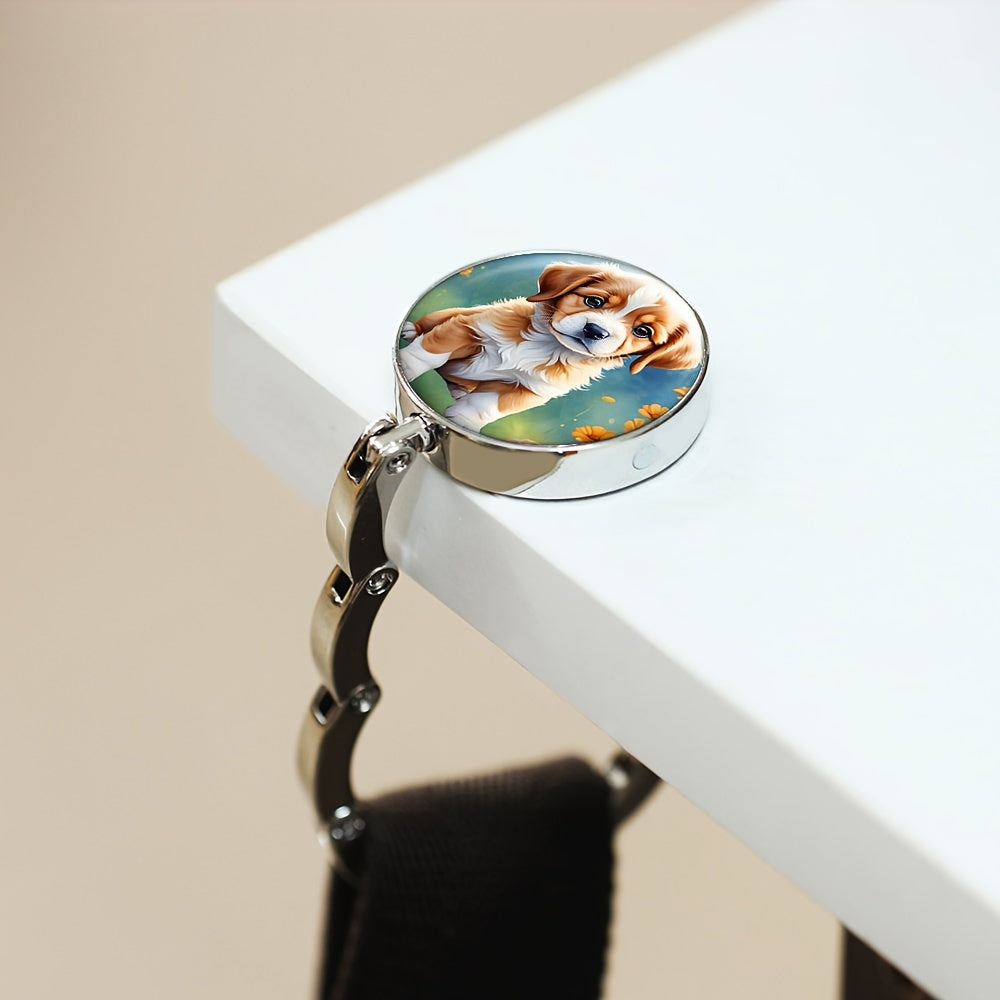 Foldable Puppy Purse Hanger Portable Handbag Hook Stylish Vintage Gift