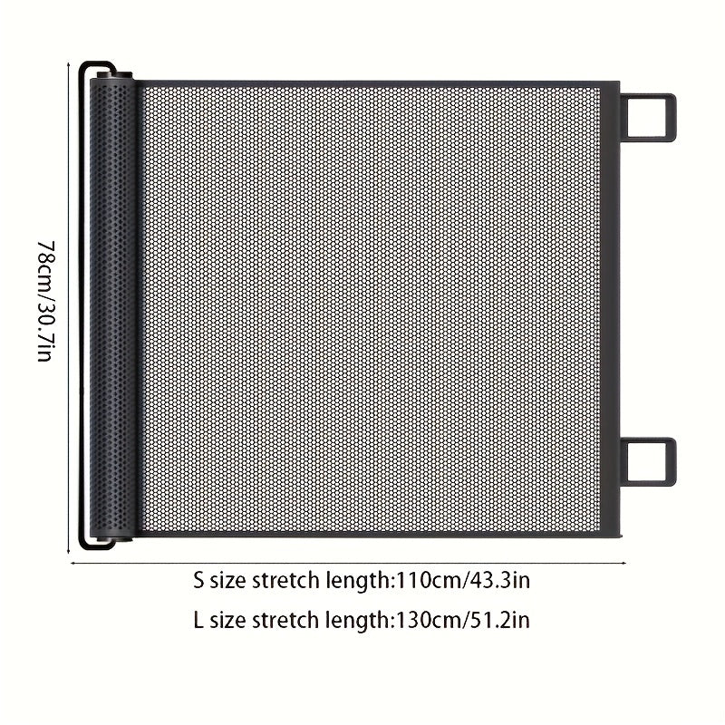 Adjustable Portable Pet Barrier for Indoor Outdoor Stairs Safety Mesh Fence