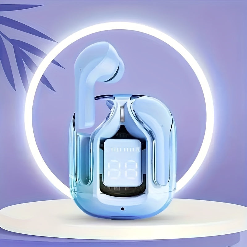 Yangi Shaffof Simsiz Quloq Ichidagi Musiqa Quloqchinlari, Tegishli Boshqaruv va Shaffof Zaryadlash Qutisi bilan. Erkaklar va Ayollar uchun ideal. Yugurish, Mashq qilish, Velosipedda yurish uchun mukammal. Ajoyib Bayram Hediye.