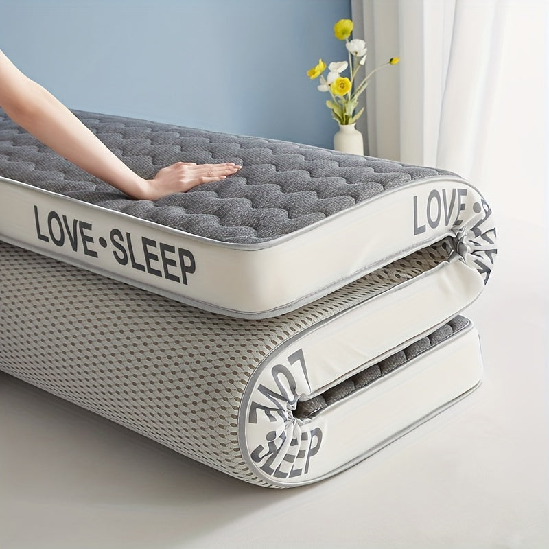 Memory Foam Mattress with Latex Topper 5cm Thick Hypoallergenic Breathable Firm Support for Dorm and Home