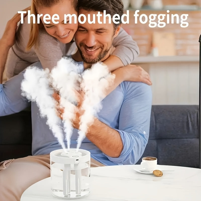 Aromaterapiya namlagich USB bilan quvvatlanadigan Oq Yashil Sariq 3 Bug' chiqaradigan portlar