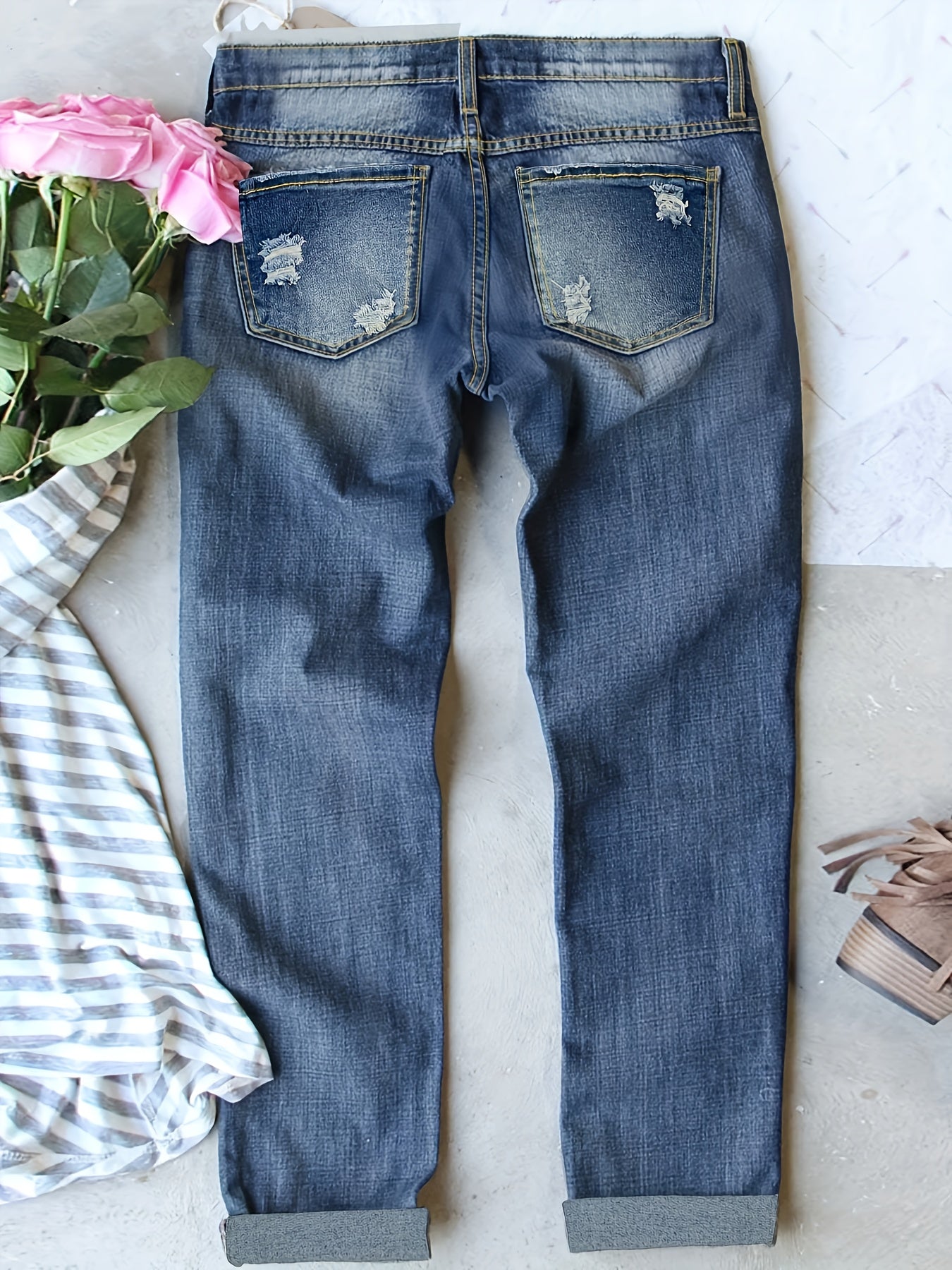 Large Size Casual Elegant Denim Jeans for Men and Women
