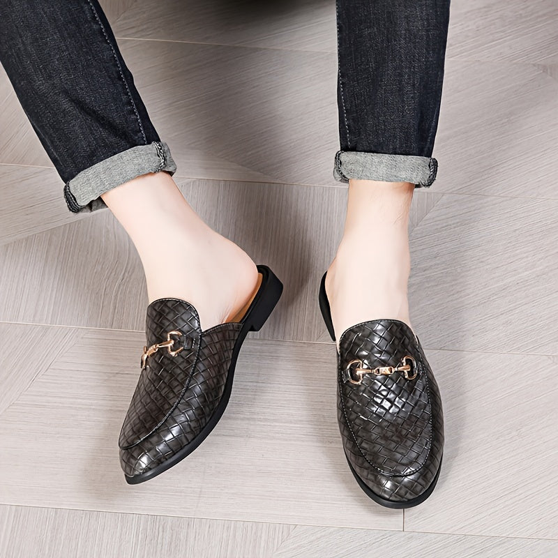 Men's Brown Faux Leather Loafers Slip-On Round Toe Casual Summer Shoes