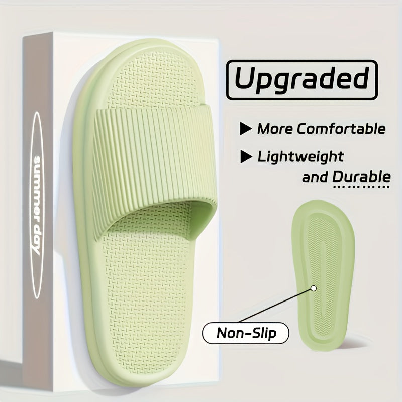 Unisex EVA Non-Slip Slippers Minimalist Stripe Indoor Outdoor Comfort