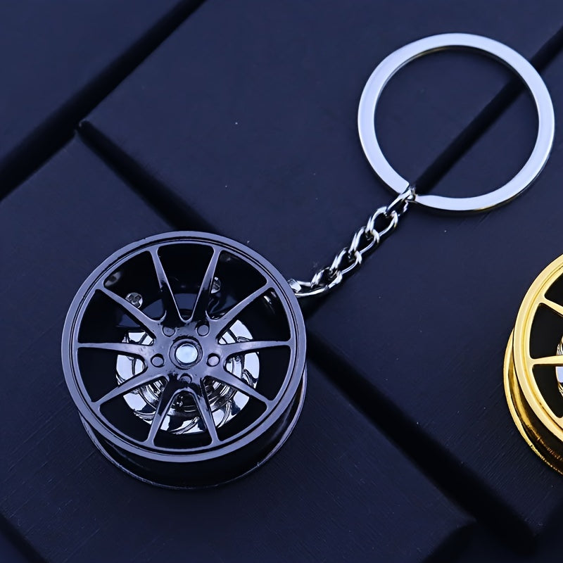 Car Enthusiast Keychain 360° Rotating Brake Caliper Car Club Gift
